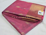 Load image into Gallery viewer, Mughal Motifs x Semi Soft Silk Saree - Dusky Rose Pink
