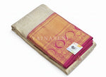 Load image into Gallery viewer, SNOW ROSE - Pure Kanjivaram Silk Saree with Gold Zari
