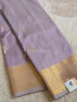 Load image into Gallery viewer, Dainty Motifs x Semi Soft Silk Saree - Lilac Grey
