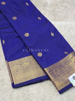 Load image into Gallery viewer, Luxe Edit x Semi Soft Silk Gold Zari Saree - Royal Blue
