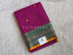 Load image into Gallery viewer, Kanchi Cotton Saree : Purple x Green
