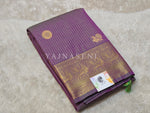 Load image into Gallery viewer, Vaira Oosi Checkered x Peacock Semi Silk Saree - Aurora Borealis Purple (Purple-Green undertone)
