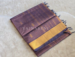 Load image into Gallery viewer, Handloom Kanchipuram Silk Cotton Saree : Aubergine
