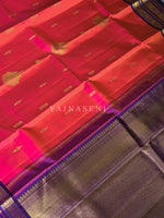 Load image into Gallery viewer, SUNSET FUSION - Pure Kanjivaram Silk Saree with Gold Zari
