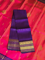 Load image into Gallery viewer, SUNSET FUSION - Pure Kanjivaram Silk Saree with Gold Zari
