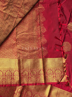 Load image into Gallery viewer, Monochrome Series : Semi Kanchi Silk Saree - Crimson
