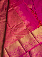 Load image into Gallery viewer, Monochrome Series : Semi Kanchi Silk Saree - Magenta
