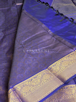 Load image into Gallery viewer, Vaira oosi x Checkered Saree - Royal Blue
