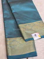 Load image into Gallery viewer, Vaira oosi x Checkered Saree - Teal Blue

