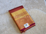Load image into Gallery viewer, CRIMSON SYMPHONY - Pure Kanjivaram Silk Saree with Gold Zari
