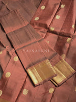 Load image into Gallery viewer, MOCHA KISS - Pure Kanjivaram Silk Saree with Gold Zari
