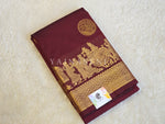 Load image into Gallery viewer, Pallakku Series : Semi Kanchi Silk Saree - Maroon
