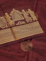 Load image into Gallery viewer, Pallakku Series : Semi Kanchi Silk Saree - Maroon
