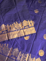 Load image into Gallery viewer, Pallakku Series : Semi Kanchi Silk Saree - Royal Blue
