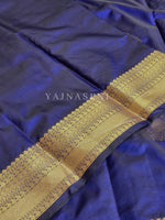 Load image into Gallery viewer, Soft Silk x Gold Zari Saree - Royal Blue
