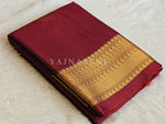 Load image into Gallery viewer, Soft Silk x Gold Zari Saree - Rosewood
