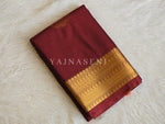 Load image into Gallery viewer, Soft Silk x Gold Zari Saree - Rosewood
