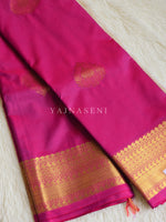 Load image into Gallery viewer, Soft Silk x Gold Zari Saree - Magenta
