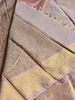 Load image into Gallery viewer, Vaira oosi x Checkered Saree - Blush
