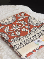Load image into Gallery viewer, Mulmul Cotton Handblock Printed Saree : Brown x Tan
