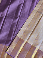 Load image into Gallery viewer, STARLIT WISTERIA - Pure Kanjivaram Silk Saree with Gold Zari
