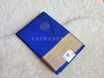 Load image into Gallery viewer, Kolam Motifs x Semi Soft Silk Saree - Royal Blue
