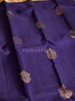 Load image into Gallery viewer, MIDNIGHT MAJESTY - Pure Kanjivaram Silk Saree with Gold Zari
