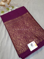 Load image into Gallery viewer, Linen Silk Saree - Berry
