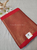 Load image into Gallery viewer, Linen Silk Saree - Red
