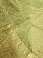 Load image into Gallery viewer, Banarasi Brocade Soft Silk Saree - Lime x Maroon
