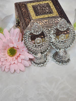 Load image into Gallery viewer, Silver Statement Jhumka
