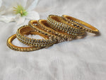 Load image into Gallery viewer, Bangle stack - Silk Thread x Kundan  : ILLAKIYA
