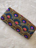 Load image into Gallery viewer, Peacock - Aari work blouse material : DARK GREEN
