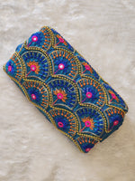 Load image into Gallery viewer, Peacock - Aari work blouse material : PEACOCK BLUE
