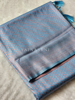 Load image into Gallery viewer, Kubera Pattu x Rosegold Zari Saree - Sky

