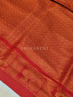 Load image into Gallery viewer, Kubera Pattu x Peacock Saree - Offwhite x Red
