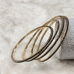 Load image into Gallery viewer, MADONNA - set of 4 thin bangles (blue)
