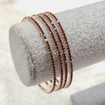 Load image into Gallery viewer, MADONNA - set of 4 thin bangles (purple)
