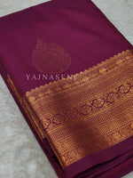 Load image into Gallery viewer, Semi Silk Kanchipuram Saree - Hibiscus
