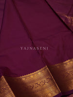 Load image into Gallery viewer, Semi Silk Kanchipuram Saree - Hibiscus
