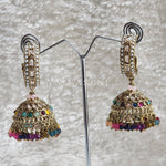 Load image into Gallery viewer, C-hoop ring jhumkas - Multicolour
