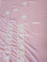 Load image into Gallery viewer, Georgette saree x Chikankari border - Lilac
