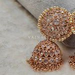 Load image into Gallery viewer, KRISHA jhumkas (rosegold)
