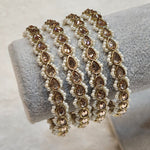 Load image into Gallery viewer, JAANVI - set of 4 bangles (champagne x champagne)
