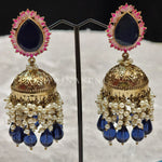 Load image into Gallery viewer, NIKISHA Jhumkas - Dark Blue
