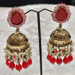 Load image into Gallery viewer, NIKISHA Jhumkas - Red
