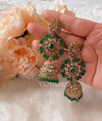 Load image into Gallery viewer, SHREYA Jhumkas - Green
