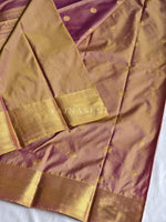 Load image into Gallery viewer, Mini Mayil Motifs x Semi Soft Silk Saree - Pink x Gold [Dual Tone]
