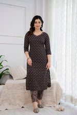 Load image into Gallery viewer, NATHIYA [XL / 42] - Straight cut kurti set
