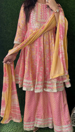 Load image into Gallery viewer, Peplum with Sharara kurti set - SONEETA
